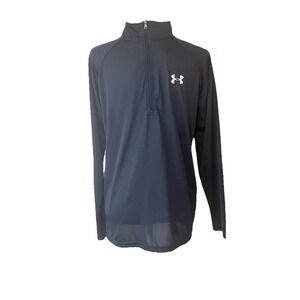 Under Armour Long Sleeve 1/4 Zip Pullover Heat Gear Loose‎ Fit Navy Mens Small
